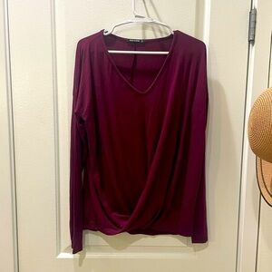 NEW…Pink Clover Top Knot Front Long Sleeve Top